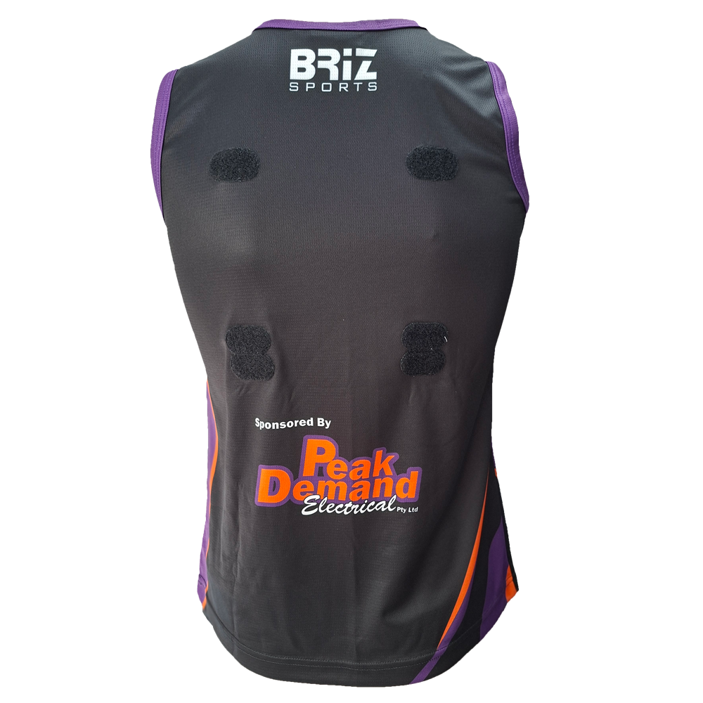 Peak demand Electrical netball singlet back-17