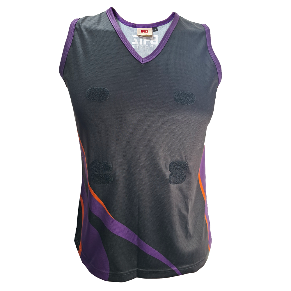 Peak demand Electrical netball singlet front-17